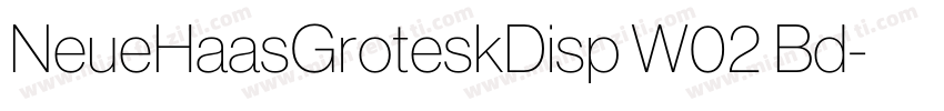 NeueHaasGroteskDisp W02 Bd字体转换